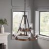Kichler 82313A Barrington 9 -Light Distressed Black Seeded glass Metal Chandelier