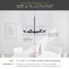 Kichler 82345 Barrington 5 -Light Distressed Black and Wood Tone Farmhouse Cage Linear Large Hanging Kitchen Island Light
