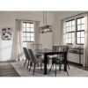 Kichler 82345 Barrington 5 -Light Distressed Black and Wood Tone Farmhouse Cage Linear Large Hanging Kitchen Island Light