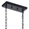 Kichler 82345 Barrington 5 -Light Distressed Black and Wood Tone Farmhouse Cage Linear Large Hanging Kitchen Island Light