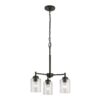 Kichler 44029OZ Winslow 3 -Light Brushed Bronze Seeded glass Metal Chandelier