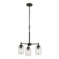 Kichler 44029OZ Winslow 3 -Light Brushed Bronze Seeded glass Metal Chandelier