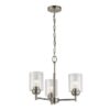 Kichler 44029NI Winslow 3 -Light Brushed Nickel Seeded glass Metal Chandelier