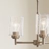 Kichler 44029NI Winslow 3 -Light Brushed Nickel Seeded glass Metal Chandelier