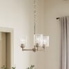 Kichler 44029NI Winslow 3 -Light Brushed Nickel Seeded glass Metal Chandelier