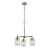 Kichler 44029NI Winslow 3 -Light Brushed Nickel Seeded glass Metal Chandelier