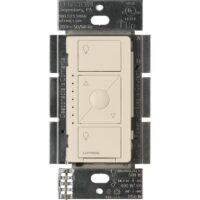 Lutron PD-5NE-LA Caseta Smart Lighting Single-pole Smart Compatible LED ELV Decorator Light dimmer switch Light Almond