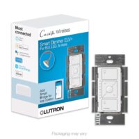 Lutron PD-5NE-WH Caseta Smart Lighting Single-pole Smart Compatible LED ELV Decorator Light dimmer switch White