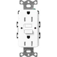 Lutron SCR-15-GFST-BW Claro 15 -Amp 120-volt Tamper Resistant GFCI Residential Decorator Outlet Receptacles , Brilliant White