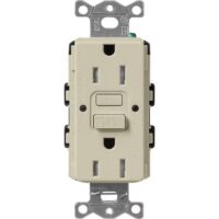 Lutron SCR-15-GFST-CY Claro 15 -Amp 120-volt Tamper Resistant GFCI Residential Decorator Outlet Receptacles , Clay