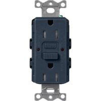 Lutron SCR-15-GFST-DE Claro 15 -Amp 120-volt Tamper Resistant GFCI Residential Decorator Outlet Receptacles , Deep Sea