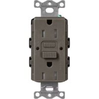 Lutron SCR-15-GFST-TF Claro 15 -Amp 120-volt Tamper Resistant GFCI Residential Decorator Outlet Receptacles , Truffle