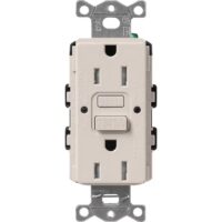 Lutron SCR-15-GFST-TP Claro 15 -Amp 120-volt Tamper Resistant GFCI Residential Decorator Outlet Receptacles , Taupe