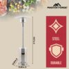 Master Forge FHTS80001D 48000 -BTU Stainless steel Stainless steel Floorstanding Liquid propane Patio Heater