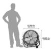 Maxx Air BF24TFREDUPS 24-in High Velocity Indoor Industrial Fan, in Red Maxx Air BF24TFREDUPS 24-in High Velocity Indoor Industrial Fan, in Red
