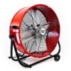 Maxx Air BF24TFREDUPS 24-in High Velocity Indoor Industrial Fan, in Red