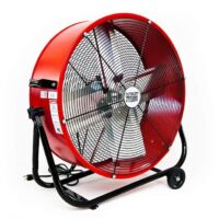 Maxx Air BF24TFREDUPS 24-in High Velocity Indoor Industrial Fan, in Red