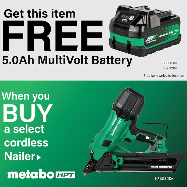 Metabo HPT NR1838DKAM 1-1 2-in 36 -Degree Cordless Metal-connecting Nailer1_11zon Metabo HPT NR1838DKAM 1-1/2-in 36 -Degree Cordless Metal-connecting Nailer
