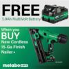 Metabo HPT NT1865DAAM MultiVolt 2-1/2-in 15 -Gauge Cordless Angled Finish Nailer (Battery Included and Charger Included) Metabo HPT NT1865DAAM MultiVolt 2-1/2-in 15 -Gauge Cordless Angled Finish Nailer (Battery Included and Charger Included)