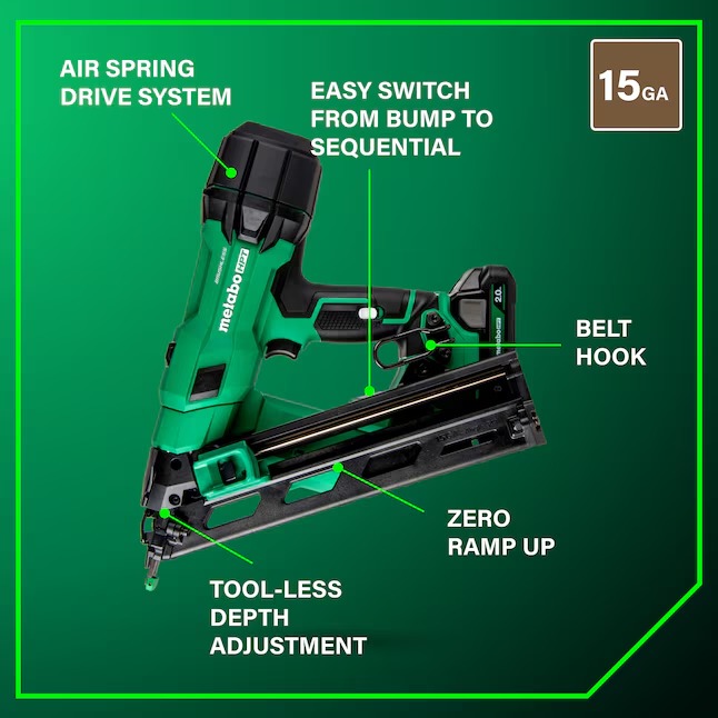Metabo HPT NT1865DAAM MultiVolt 2-1 2-in 15 -Gauge Cordless Angled Finish Nailer (Battery Included and Charger Included)4_11zon Metabo HPT NT1865DAAM MultiVolt 2-1/2-in 15 -Gauge Cordless Angled Finish Nailer (Battery Included and Charger Included)