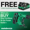 Metabo HPT NT1865DSAM MultiVolt 2-1/2-in 16 -Gauge Cordless Straight Finish Nailer (Battery Included and Charger Included)