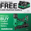 Metabo HPT NV1845DAM MultiVolt 1-3/4-in 15 -Degree Coil Cordless Roofing Nailer ( Battery Included ) ( Charger Included ) Metabo HPT NV1845DAM MultiVolt 1-3/4-in 15 -Degree Coil Cordless Roofing Nailer ( Battery Included ) ( Charger Included )