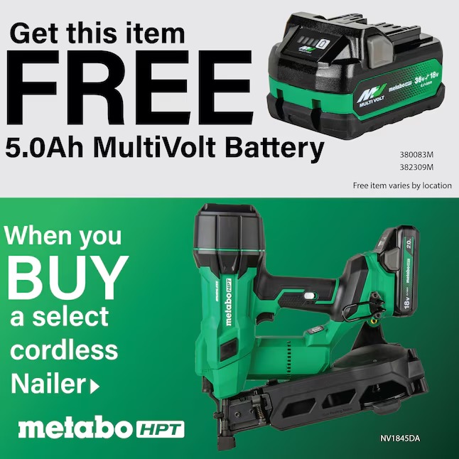 Metabo HPT NV1845DAM MultiVolt 1-3 4-in 15 -Degree Coil Cordless Roofing Nailer ( Battery Included ) ( Charger Included )1_11zon Metabo HPT NV1845DAM MultiVolt 1-3/4-in 15 -Degree Coil Cordless Roofing Nailer ( Battery Included ) ( Charger Included )