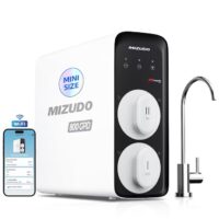 Mizudo WP800A2W Megaflo Mini WiFi 8-Stage Tankless Reverse Osmosis System 800 GPD Under Sink RO Water Filter with Faucet Activated carbon Reverse Osmosis Filtration Under Sink Water Filtration System with stainless steel Faucet