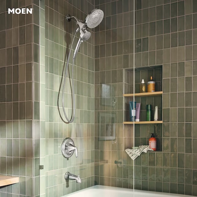 Moen 82137 Graeden Magnetix Chrome 1-handle Multi-head 6.75-in Round Bathtub and shower Faucet ( Valve Included ) Moen 82137 Graeden Magnetix Chrome 1-handle Multi-head 6.75-in Round Bathtub and shower Faucet ( Valve Included ) - Image 2