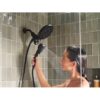Moen 82137BL Graeden Magnetix Matte Black 1-handle 6.75-in Round Bathtub and shower Faucet with Valve (Multi-head)