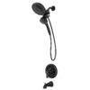 Moen 82137BL Graeden Magnetix Matte Black 1-handle 6.75-in Round Bathtub and shower Faucet with Valve (Multi-head)