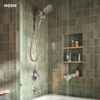 Moen 82137SRN Graeden Magnetix Spot Resist Brushed Nickel 1-handle 6.75-in Round Bathtub and shower Faucet with Valve (Multi-head)