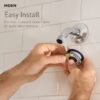 Moen 82137SRN Graeden Magnetix Spot Resist Brushed Nickel 1-handle 6.75-in Round Bathtub and shower Faucet with Valve (Multi-head)