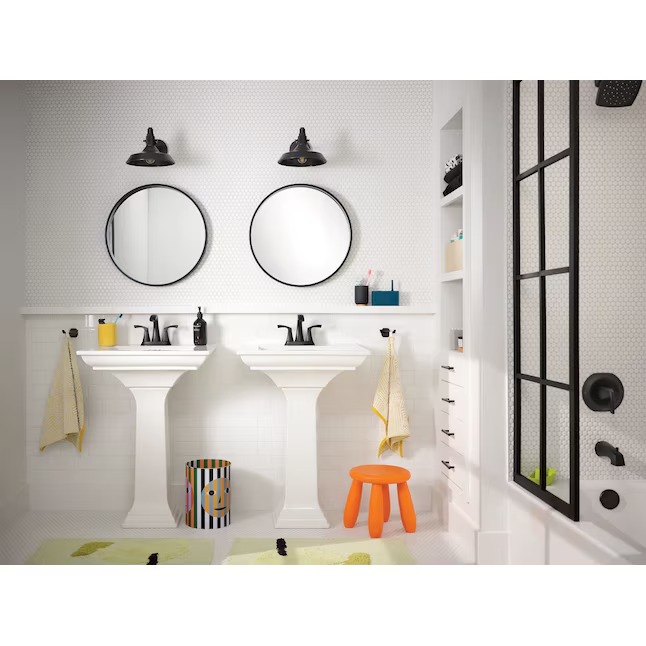 Moen 82504BL Lindor Matte Black 1-handle Single function 6-in Square Bathtub and shower Faucet ( Valve not Included ) Moen 82504BL Lindor Matte Black 1-handle Single function 6-in Square Bathtub and shower Faucet ( Valve not Included ) - Image 11