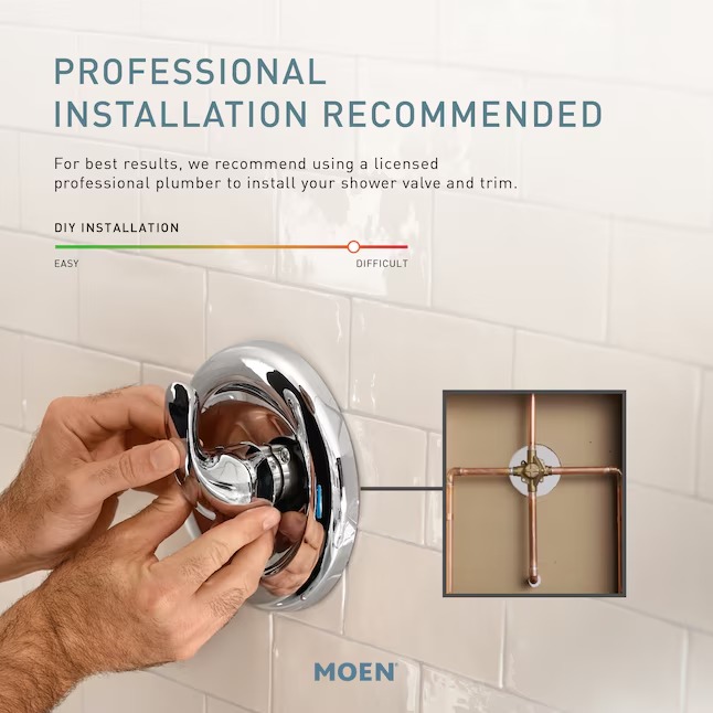 Moen 82504BL Lindor Matte Black 1-handle Single function 6-in Square Bathtub and shower Faucet ( Valve not Included ) Moen 82504BL Lindor Matte Black 1-handle Single function 6-in Square Bathtub and shower Faucet ( Valve not Included ) - Image 7