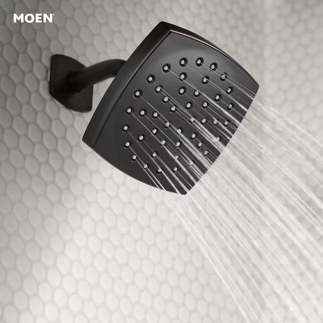Moen 82504BL Lindor Matte Black 1-handle Single function 6-in Square Bathtub and shower Faucet ( Valve not Included ) Moen 82504BL Lindor Matte Black 1-handle Single function 6-in Square Bathtub and shower Faucet ( Valve not Included ) - Image 3