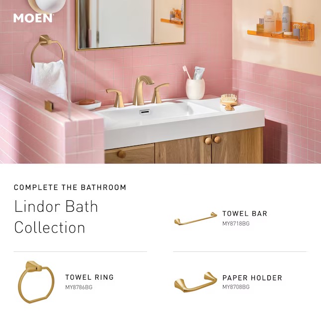 Moen 82504BL Lindor Matte Black 1-handle Single function 6-in Square Bathtub and shower Faucet ( Valve not Included ) Moen 82504BL Lindor Matte Black 1-handle Single function 6-in Square Bathtub and shower Faucet ( Valve not Included ) - Image 9