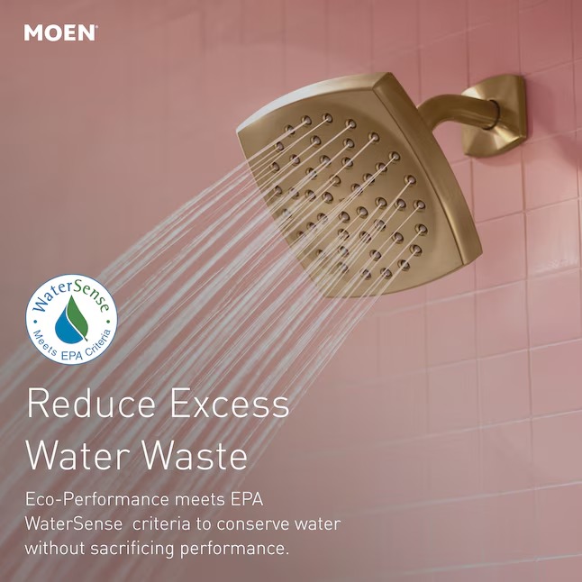 Moen 82504BL Lindor Matte Black 1-handle Single function 6-in Square Bathtub and shower Faucet ( Valve not Included ) Moen 82504BL Lindor Matte Black 1-handle Single function 6-in Square Bathtub and shower Faucet ( Valve not Included ) - Image 6