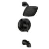 Moen 82504BL Lindor Matte Black 1-handle Single function 6-in Square Bathtub and shower Faucet ( Valve not Included )