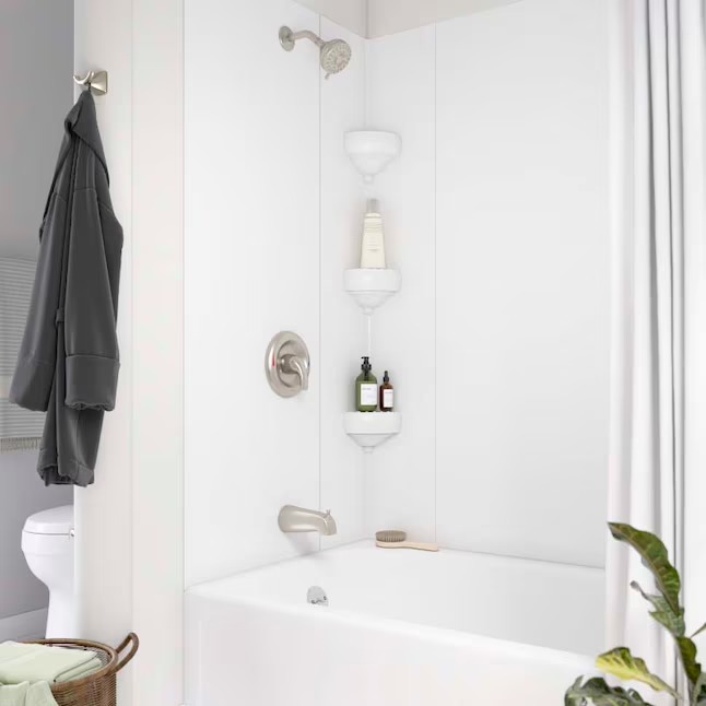 Moen 82603SRN Adler Spot Resist Brushed Nickel 1-handle Multi-function 3.5-in Round Bathtub and shower Faucet ( Valve Included ) Moen 82603SRN Adler Spot Resist Brushed Nickel 1-handle Multi-function 3.5-in Round Bathtub and shower Faucet ( Valve Included ) - Image 3