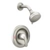 Moen 82604SRN Adler Spot Resist Brushed Nickel 1-handle Multi-function 3.5-in Round Shower Faucet ( Valve Included )