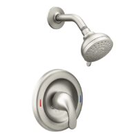 Moen 82604SRN Adler Spot Resist Brushed Nickel 1-handle Multi-function 3.5-in Round Shower Faucet ( Valve Included )