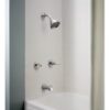 Moen 82602 Adler Chrome 2-handle Single function 4-in Round Bathtub and shower Faucet ( Valve Included ) Moen 82602 Adler Chrome 2-handle Single function 4-in Round Bathtub and shower Faucet ( Valve Included )