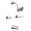 Moen 82602 Adler Chrome 2-handle Single function 4-in Round Bathtub and shower Faucet ( Valve Included )