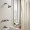 Moen 82663 Adler Chrome 3-handle Single function 4-in Round Bathtub and shower Faucet ( Valve Included )