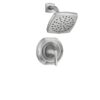 Moen 82506SRN Lindor Spot Resist Brushed Nickel 1-handle Single function 6.19-in Square Shower Faucet ( Valve Included )