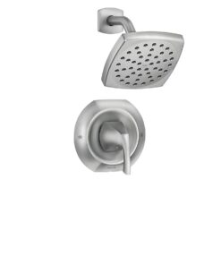 Moen 82506SRN Lindor Spot Resist Brushed Nickel 1-handle Single function 6.19-in Square Shower Faucet ( Valve Included )