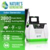 NATURE'S GENERATOR GXNGAU 1800 -Watts Portable Power Station (1 Solar Panel Included) (Battery Included and Charger Not Included)