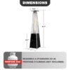 Nuu Garden AH001 48000 -BTU Black Steel Floorstanding Liquid propane Patio Heater