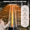 Nuu Garden AH001 48000 -BTU Black Steel Floorstanding Liquid propane Patio Heater